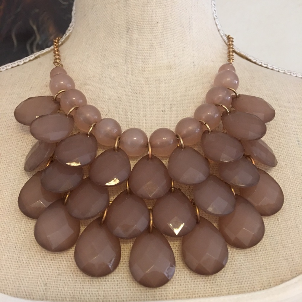 Rose multi layer beaded necklace